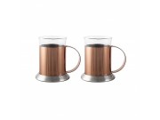 La Cafetiere Edited Copper Glass Cups x 2